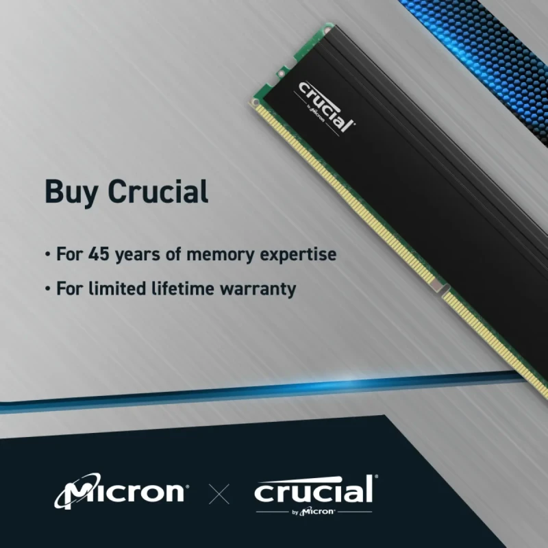 Модуль пам'яті Crucial Pro DDR4-3200 64GB (2x32GB) CL22-22-22 1.2V (CP2K32G4DFRA32A)
