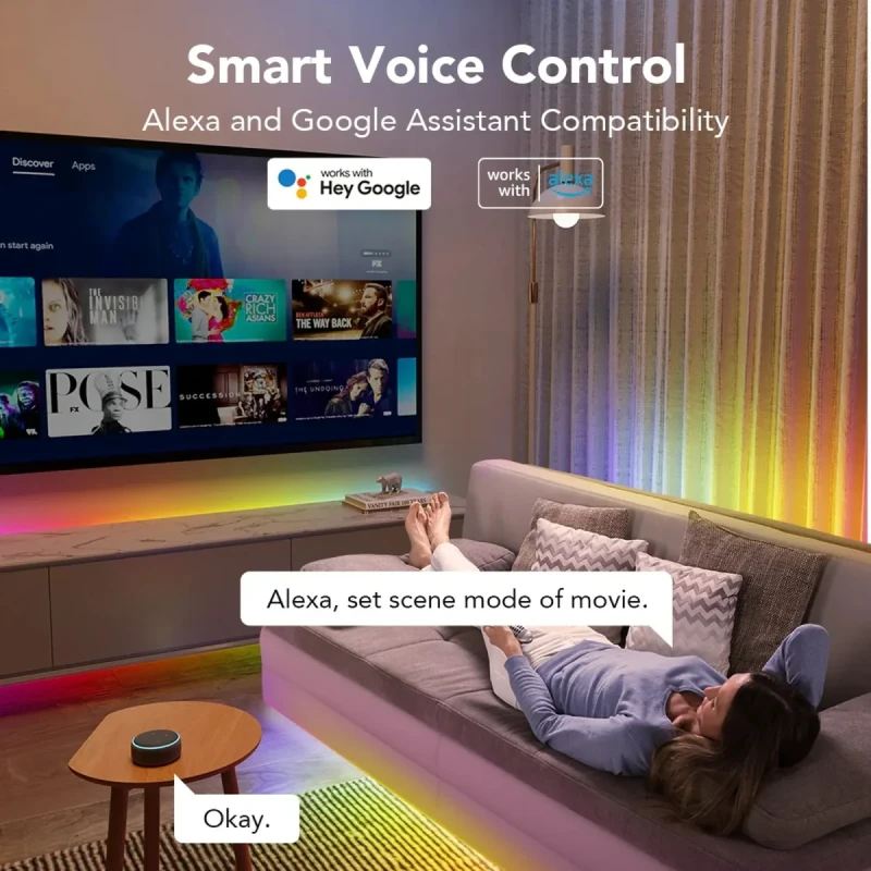 Стрічка світлодіодна розумна Govee H619С RGBIC Basiз Wi-Fi + Bluetooth LED 10м, Білий (H619C3D1)