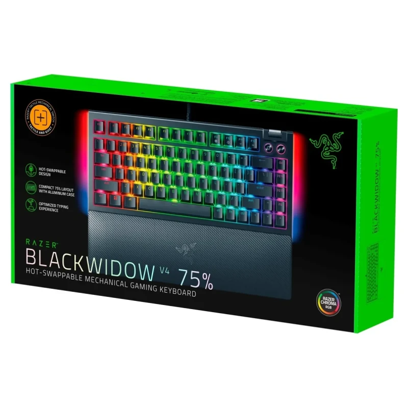 Клавіатура RAZER BlackWidow V4 75% Black (RZ03-05000100-R3M1)