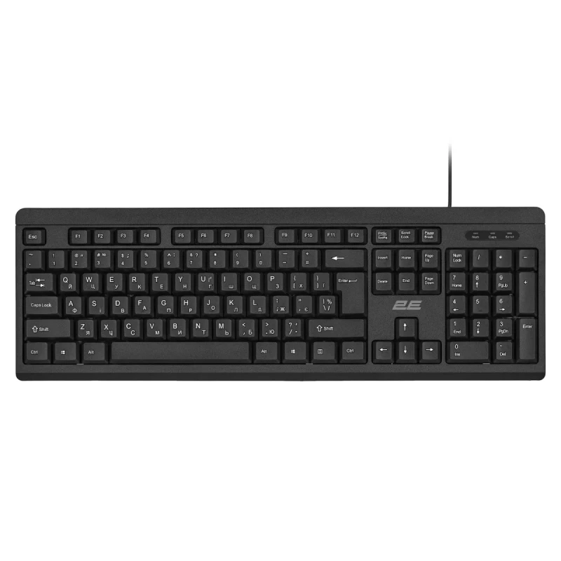 Клавіатура 2E KS108 USB EN/UKR Black (2E-KS108UB_UA)