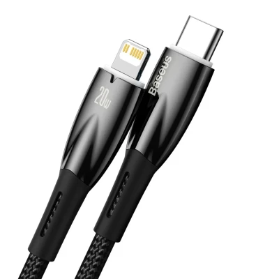 Кабель Baseus Glimmer USB-C - Lightning 20W 1m Black (CADH000001)