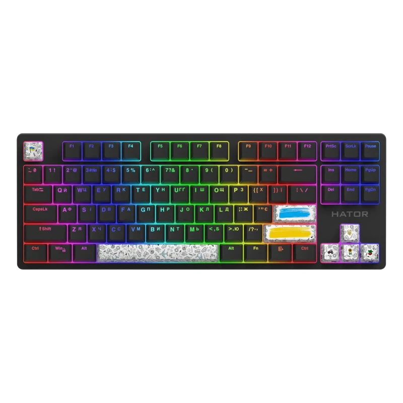 Комплект кейкапів HATOR Authentic Edition white PBT keycaps (HTS-700)