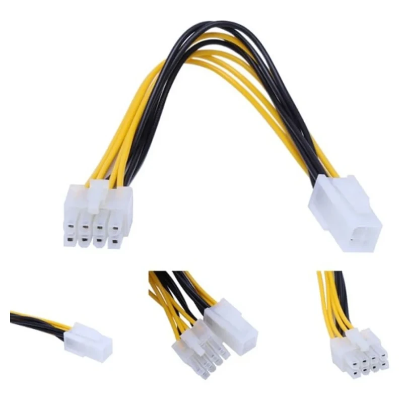 Перехідник PowerPlant живлення процесора з 4 pin на 8 pin 0.2 м