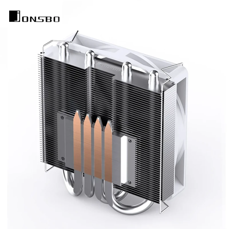 Процесорний кулер JONSBO HP400S White (92mm/LGA115X/1200/1700, AMD AM4/AM5/4 тепл. трубки)