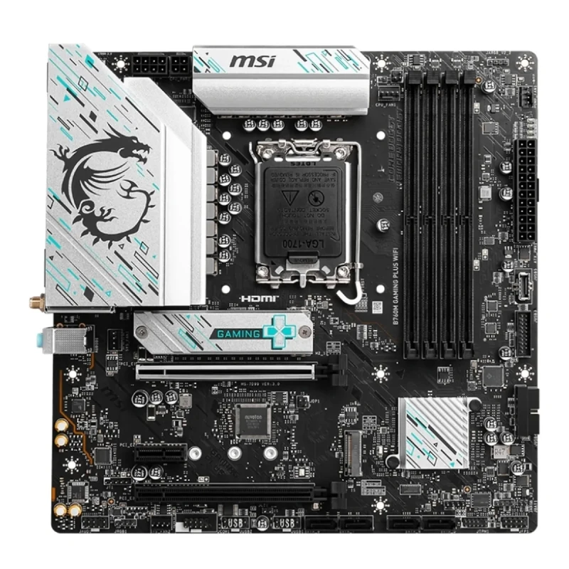Материнська плата MSI B760M GAMING PLUS WIFI (s1700, Intel B760, DDR5, mATX)