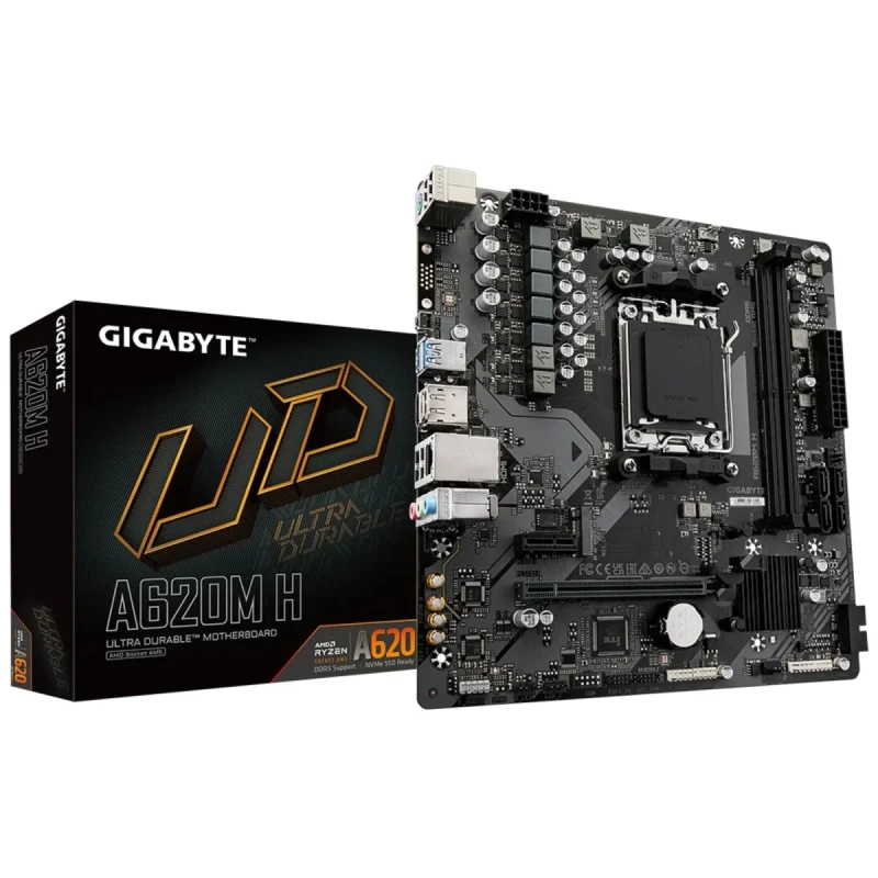 Материнська плата GIGABYTE A620M H (sAM5, AMD A620, DDR5, mATX)