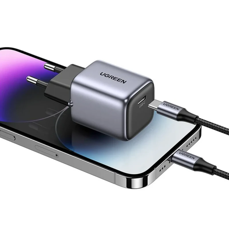 Мережевий ЗП UGREEN CD318 Nexode Mini 20W USB-C PD Dark Grey (90664)
