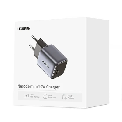 Мережевий ЗП UGREEN CD318 Nexode Mini 20W USB-C PD Dark Grey (90664) Мережевий ЗП UGREEN CD318 Nexode Mini 20W USB-C PD Dark Grey (90664)