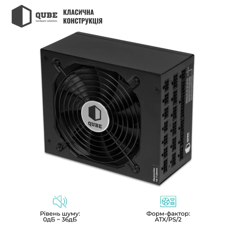 Блок живлення QUBE 1650W 80+ GOLD (QBF-HP1-1650GD-14C)