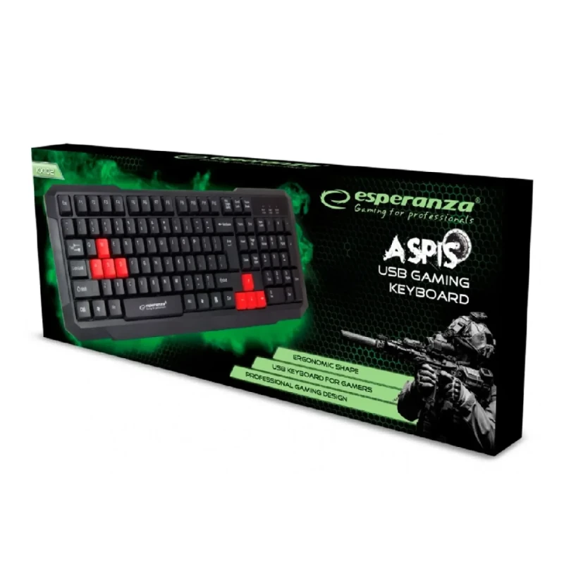 Клавіатура Esperanza EGK102 USB Red (EGK102RUA)