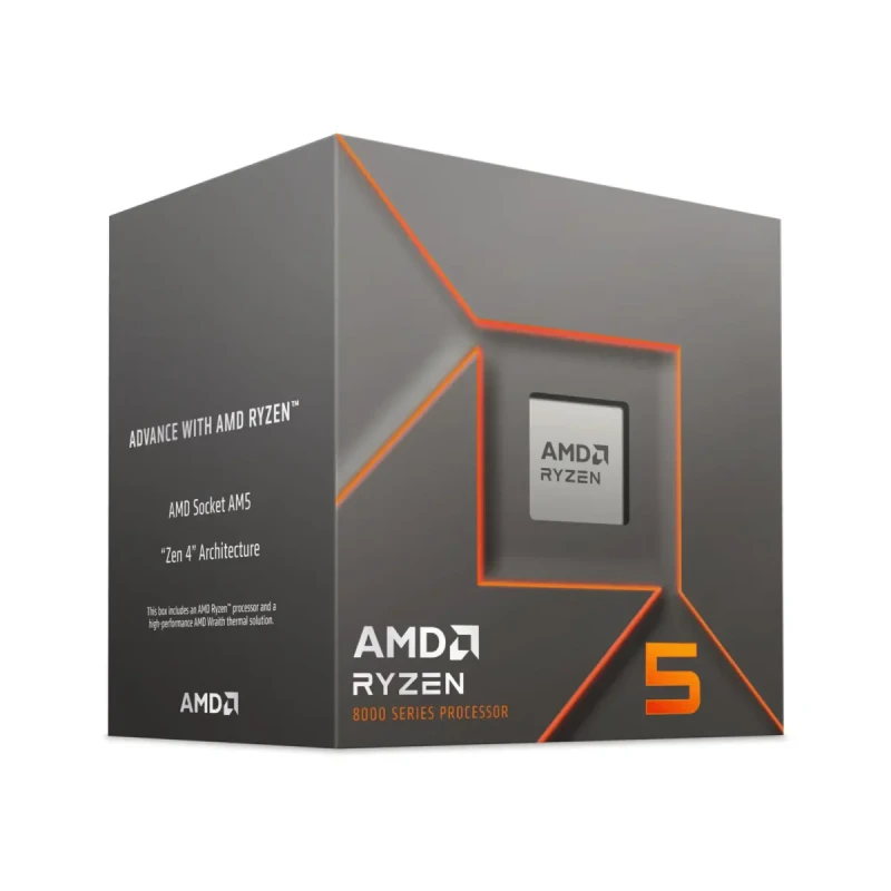Процесор AMD Ryzen 5 8400F (6C/12T, 4.2-4.7GHz,16MB,65W,AM5) Tray (100-000001591)