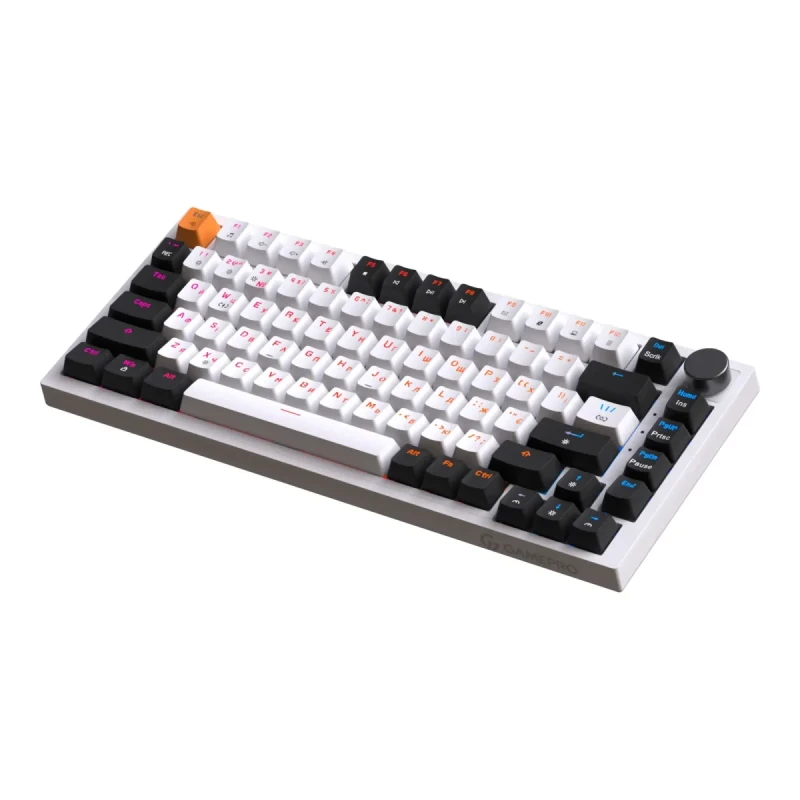 Клавіатура GamePro MK160W Hot-Swap Red Swich RGB USB UA White (MK160W)