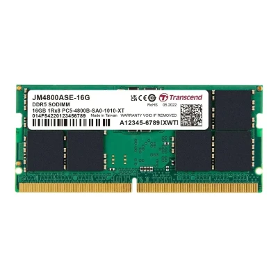 Модуль пам'яті Transcend JetRam DDR5-4800 16GB SODIMM CL40 1.1V Модуль пам'яті Transcend JetRam DDR5-4800 16GB SODIMM CL40 1.1V