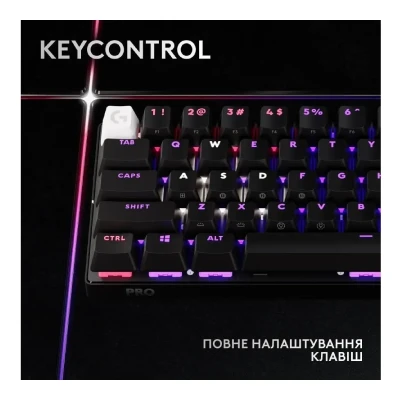 Клавіатура Logitech G Pro X 60 Lightspeed GX Tactile Wireless/Bluetooth UA Black (920-011911) Клавіатура Logitech G Pro X 60 Lightspeed GX Tactile Wireless/Bluetooth UA Black (920-011911)