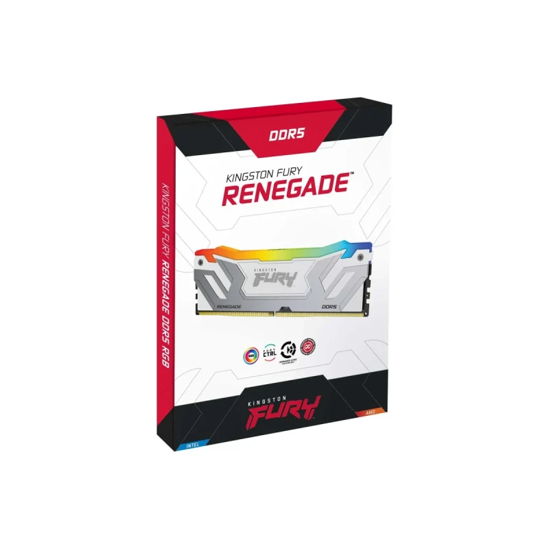 Модуль пам'яті Kingston FURY Renegade Silver/White RGB CUDIMM DDR5 24GB 8400Mhz (KF584CU40RWA-24)
