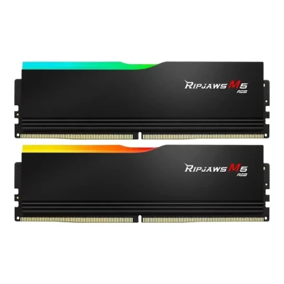 Модуль пам'яті G.Skill Ripjaws M5 RGB Black DDR5-6000 32GB (2x16GB) CL36-36-36-96 1.35V Intel XMP Модуль пам'яті G.Skill Ripjaws M5 RGB Black DDR5-6000 32GB (2x16GB) CL36-36-36-96 1.35V Intel XMP