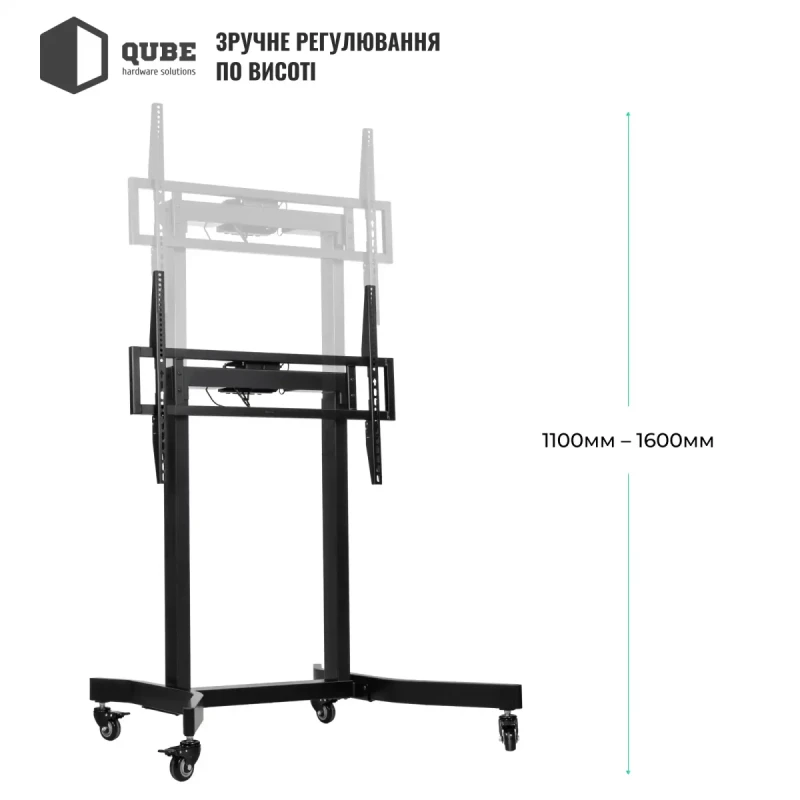 Кріплення для телевізора Qube 100B120 до 100" 120kg max (100B120)