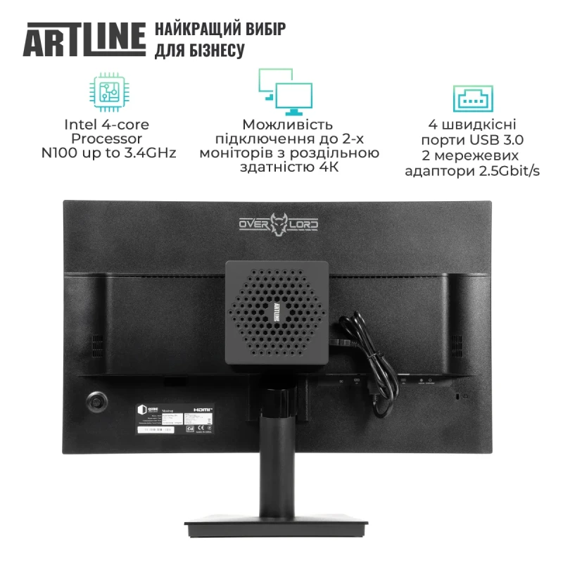 Неттоп ARTLINE Business B14 Windows 11 Pro (B14v21Win+B24F100PLUS-IPS)