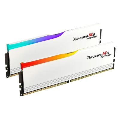 Модуль пам'яті G.Skill Ripjaws M5 Neo RGB White DDR5-6400 32GB (2x16GB) CL32-40-40-102 1.40V AMD EXPO Модуль пам'яті G.Skill Ripjaws M5 Neo RGB White DDR5-6400 32GB (2x16GB) CL32-40-40-102 1.40V AMD EXPO