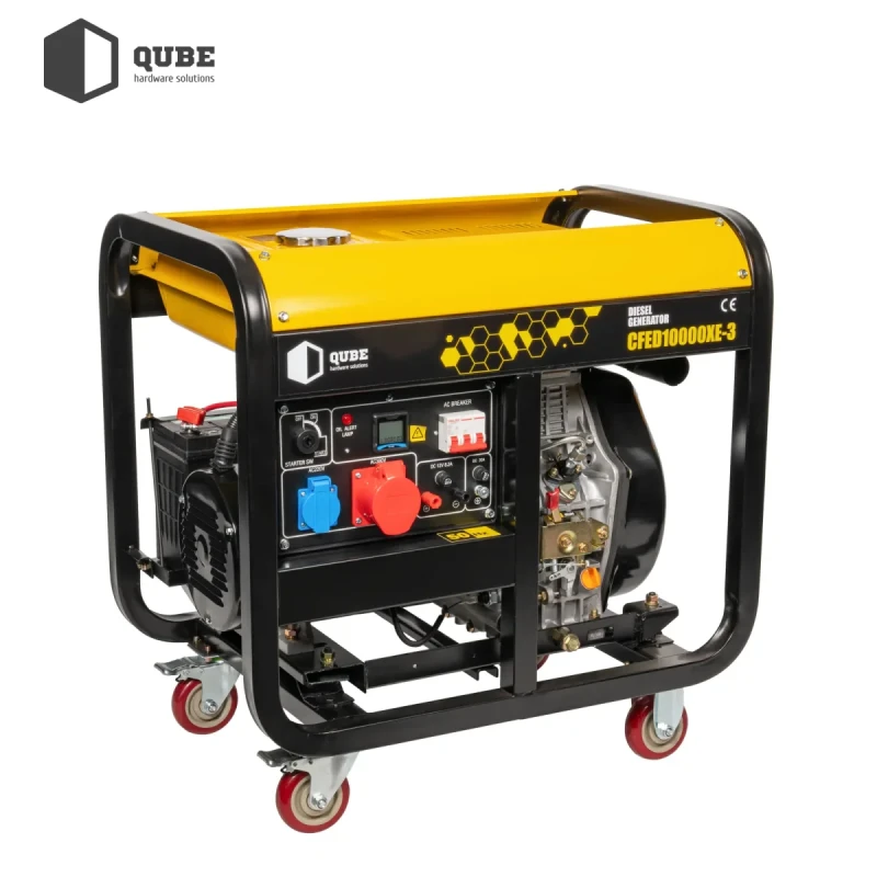 Генератор дизельний Qube QFED10000XE-3 3-phase, 8.1kW 8.8kW, 220V/380V, 12.5L, Ел. Старт