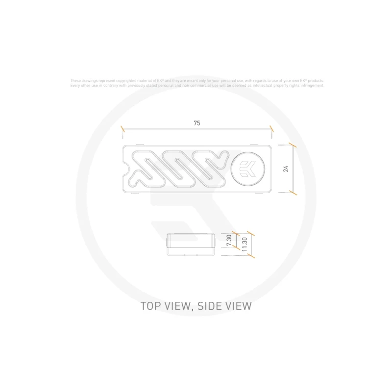 Радіатор для SSD EKWB EK-Quantum Convection M.2 NVMe - Silver (3831109894613)