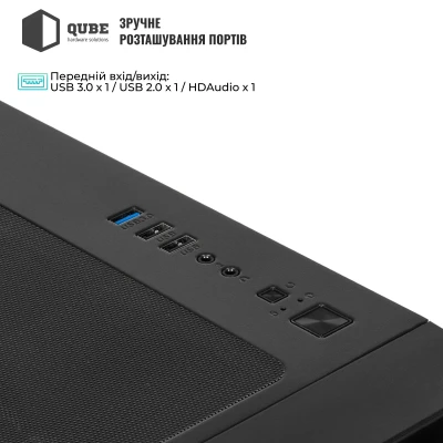 Корпус QUBE MIRAGE 7ARGB Black (MIRAGE_GBNU3) Корпус QUBE MIRAGE 7ARGB Black (MIRAGE_GBNU3)