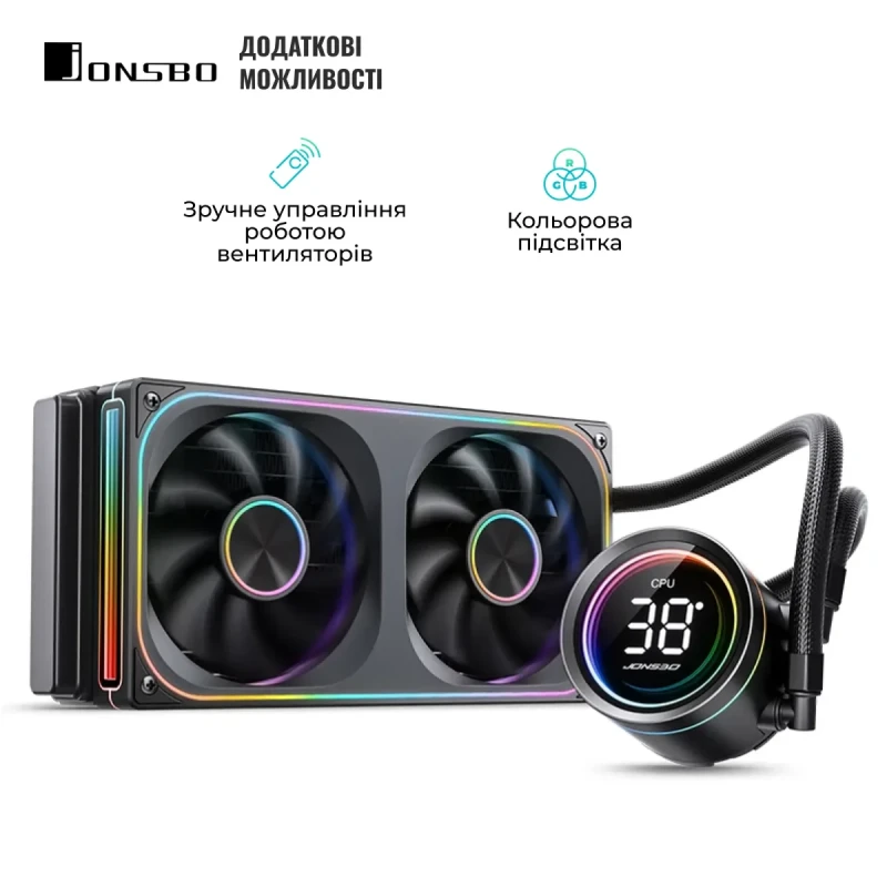 СВО JONSBO TH-240 Black (Intel LGA 1200/115X/17XX/1851; AMD AM4/AM5)
