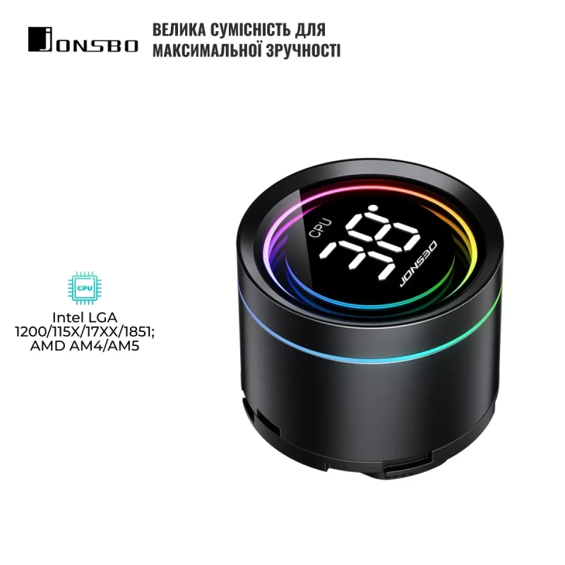 СВО JONSBO TH-240 Black (Intel LGA 1200/115X/17XX/1851; AMD AM4/AM5)