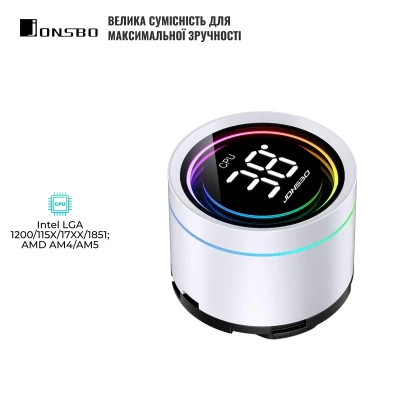 СВО JONSBO TH-240 White (Intel LGA 1200/115X/17XX/1851; AMD AM4/AM5) СВО JONSBO TH-240 White (Intel LGA 1200/115X/17XX/1851; AMD AM4/AM5)