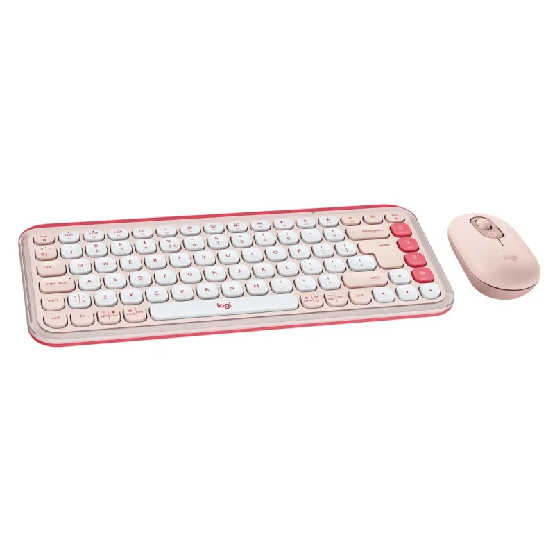 Комплект клавіатура та мишка Logitech POP Icon Combo Bluetooth UA Rose (920-013142)