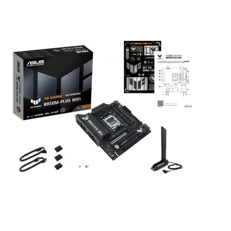 Материнська плата ASUS TUF GAMING B850M-PLUS WIFI (sAM5, AMD B850, DDR5, mATX)