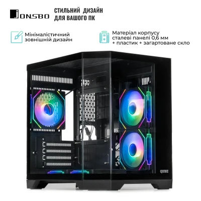 Корпус QUBE CRYSTAL ARGB Black (CRYSTAL_GBNU3) Корпус QUBE CRYSTAL ARGB Black (CRYSTAL_GBNU3)