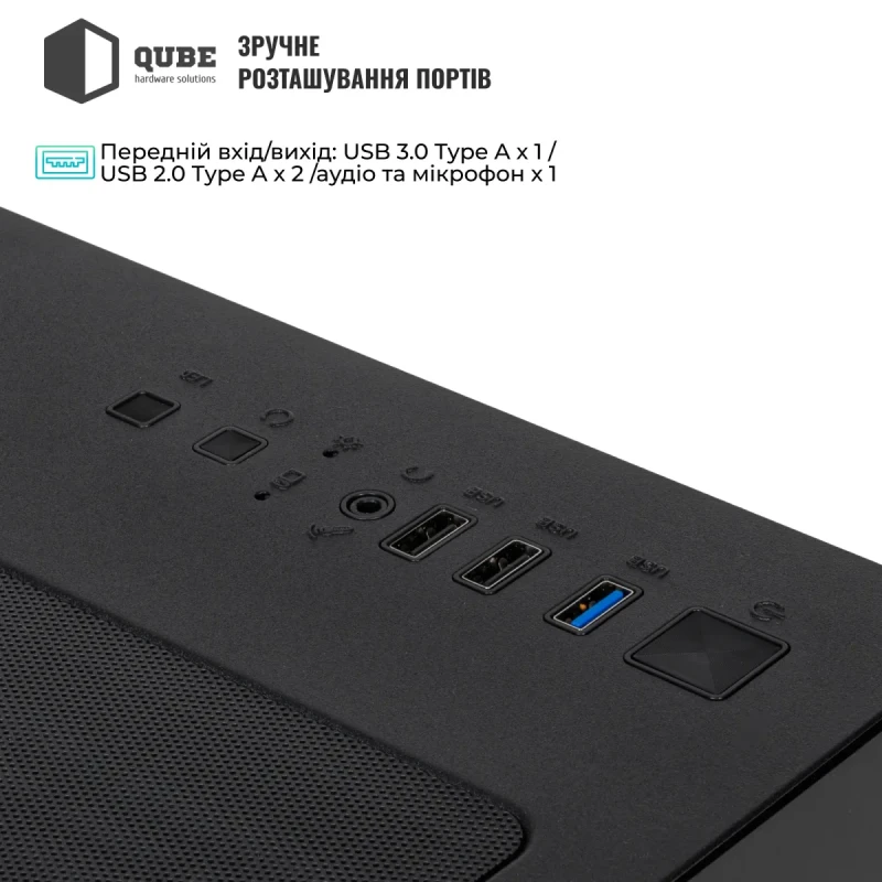 Корпус QUBE CRYSTAL ARGB Black (CRYSTAL_GBNU3)