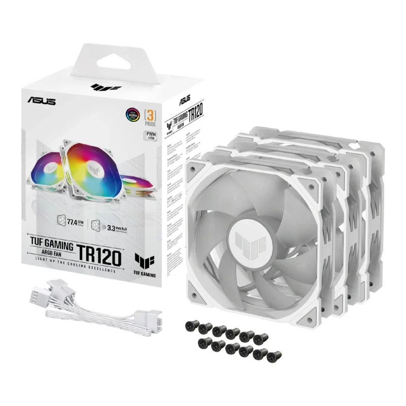 Кулер ASUS TUF GAMING TR120 FAN ARGB WHITE 3IN1 (90DA0093-B09020)