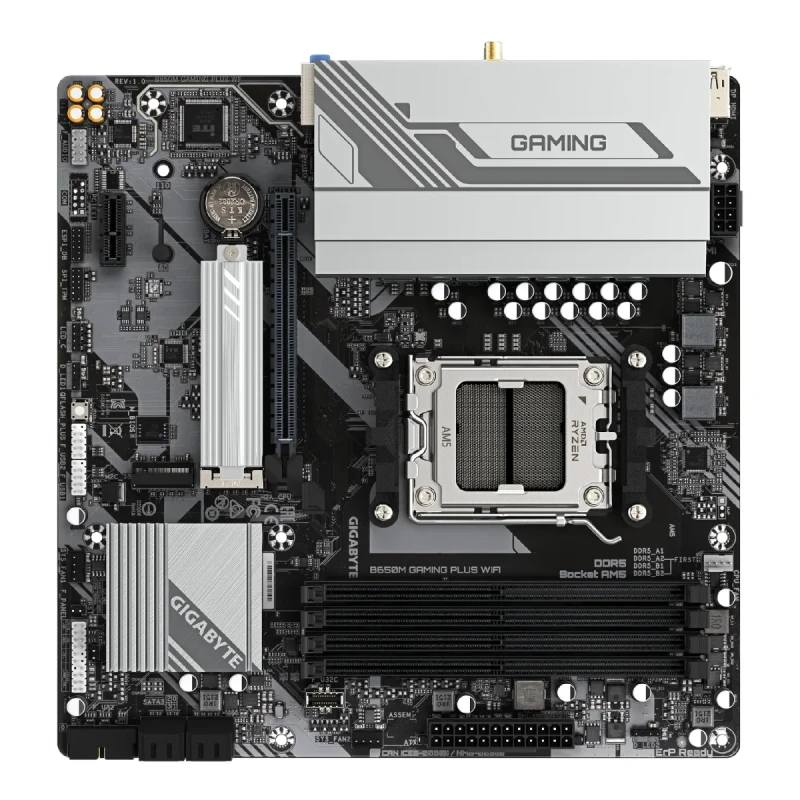 Материнська плата GIGABYTE B650M GAMING PLUS WIFI (sAM5, AMD B650, DDR5, mATX)