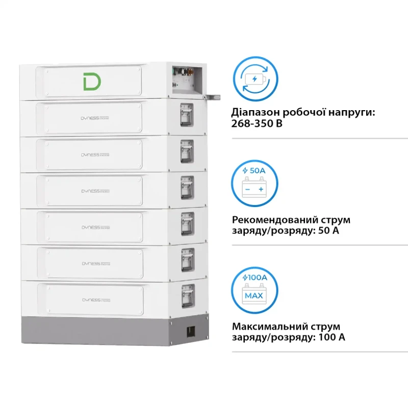 Акумуляторна батарея DYNESS STACK100-6 6xS51100,  30.72kW, 307.2V, 100Ah, LiFePO4, SBDU100