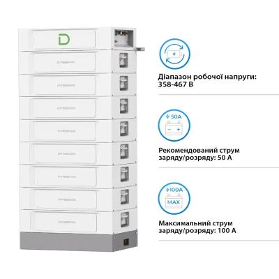 Акумуляторна батарея DYNESS STACK100-8 8xS51100, 40.96kW, 409.6V, 100Ah, LiFePO4, SBDU100