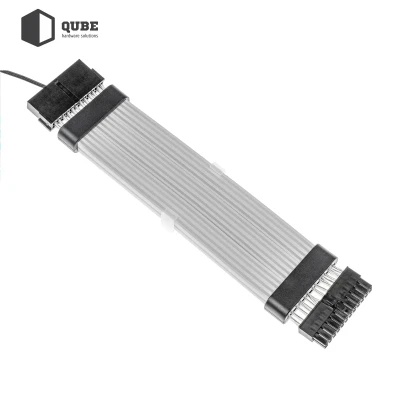 Кабель для ПК Qube ARGB 24 pin Female to Male, Black Кабель для ПК Qube ARGB 24 pin Female to Male, Black