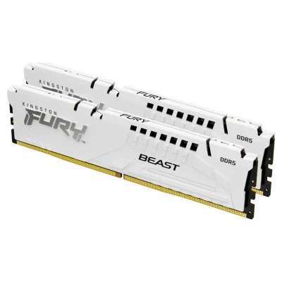 Модуль пам'яті Kingston FURY Beast White DDR5-6000 32GB (2x16GB) CL36-44-44 1.35V EXPO Модуль пам'яті Kingston FURY Beast White DDR5-6000 32GB (2x16GB) CL36-44-44 1.35V EXPO