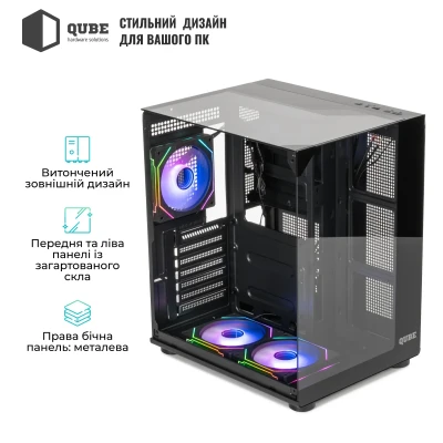 Корпус QUBE AQUARIUM ARGB Black (AQUARIUM_GBNU3)
