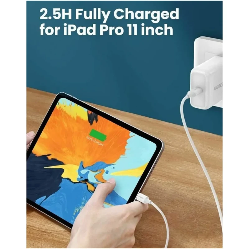 Кабель UGREEN US264 USB-C - USB-C 60W 1.5m White (60519)