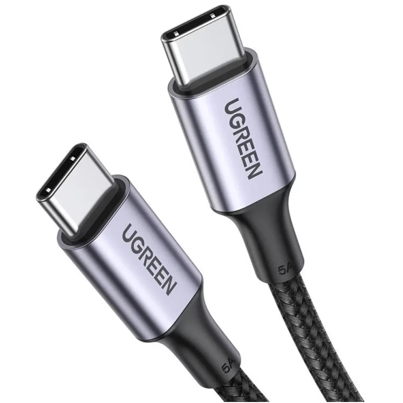 Кабель UGREEN US316 USB-C - USB-C 100W 1.5m Space Gray (70428)