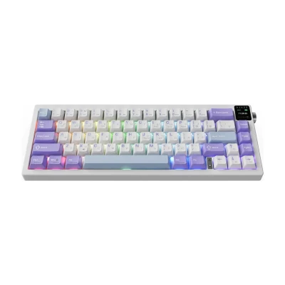 Клавіатура Ajazz AK650 RGB Flying Fish Switch Wireless With Screen (AK650-FF-PWB) Purple Клавіатура Ajazz AK650 RGB Flying Fish Switch Wireless With Screen (AK650-FF-PWB) Purple