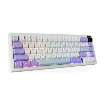 Клавіатура Ajazz AK650 RGB Flying Fish Switch Wireless With Screen (AK650-FF-PWB) Purple Клавіатура Ajazz AK650 RGB Flying Fish Switch Wireless With Screen (AK650-FF-PWB) Purple