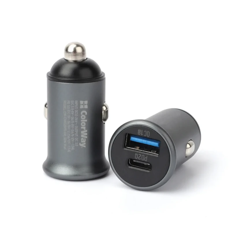 АЗП ColorWay USB-C+USB 38W Gray (CW-CHA029PD-GR)