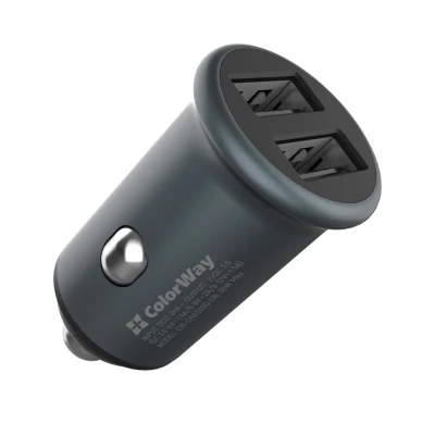 АЗП ColorWay 2USB 36W Grey (CW-CHA036Q-GR)