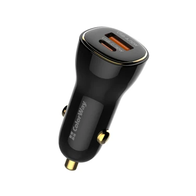 АЗП ColorWay USB-C+USB 60W Black (CW-CHA046PD-BK)
