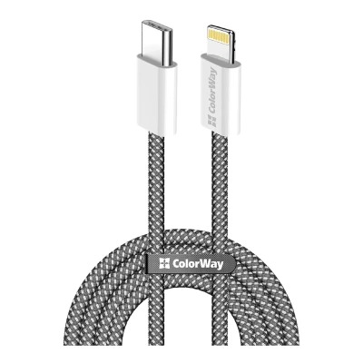 Кабель ColorWay USB-C - Lightning 27W 3A 2m Black (CW-CBPDCL068-BK)