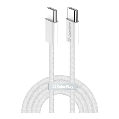 Кабель ColorWay USB-C - USB-C 60W 3А 2m Grey (CW-CBPDCC068-GR)