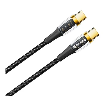 Кабель ColorWay USB-C - USB-C 100W 5А 1.2m Black (CW-CBPDCC053-BK)